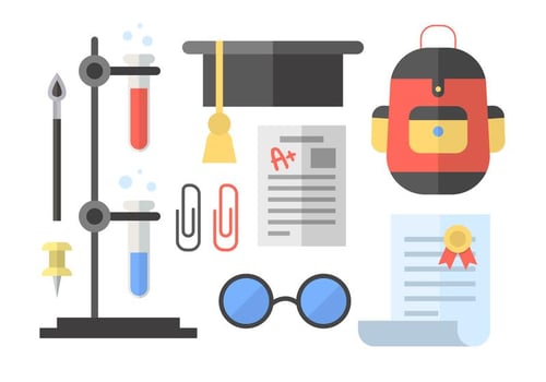 Chemistry And School Vector Elements