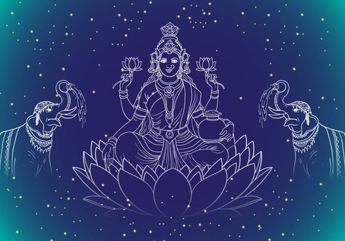 Lakshmi Goddes Of Wealth vector