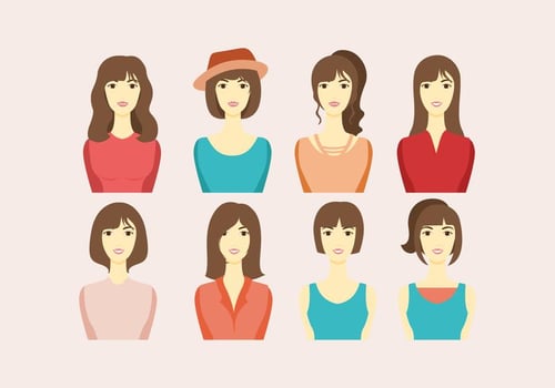 Headshot Women Vector