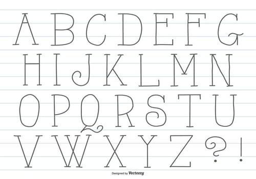 Cute Hand Drawn Alphabet vector