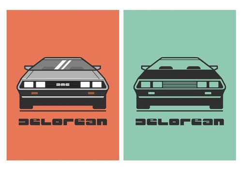 Free Vector DeLorean Car Illustration