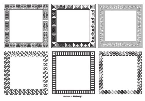 Decorative Square Frames Collection vector