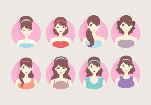 Headshot Bride Vector