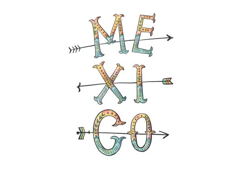 Mexico Lettering Illustration vector