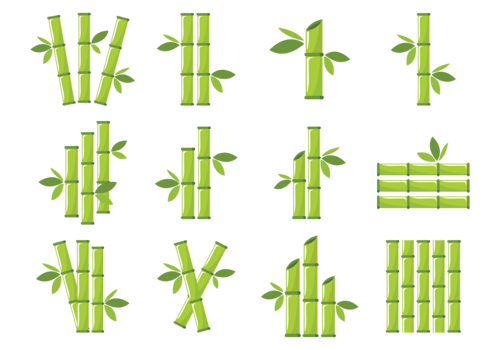 Bamboo Icons Vector