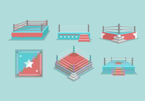 Wrestling Ring Vector Illustration