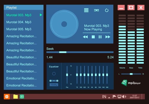 Mp3 Player Bar Free Vector