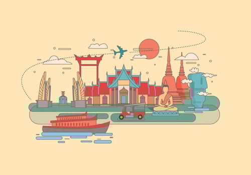 Bangkok Landmark Vector