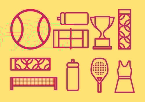 Tennis icons vector