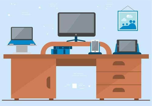 Free Vector Workspace Illustration