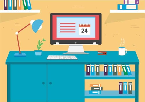Free Vector Workspace Illustration