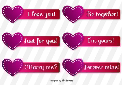 Love Vectors Labels