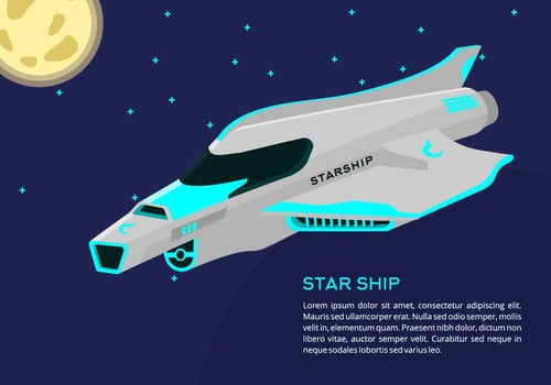 Starship Background vector