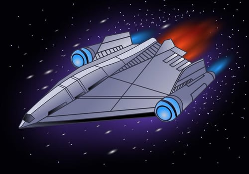 Starship Illustration vector