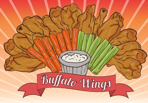 Buffalo Wings With The Sauce vector