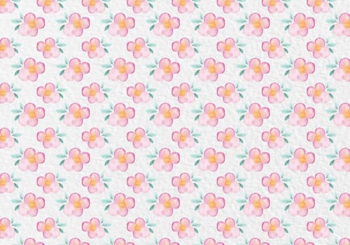 Free Vector Pink Watercolor Floral Pattern