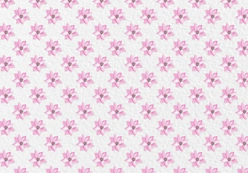 Free Vector Pink Spring Watercolor Flowers Pattern
