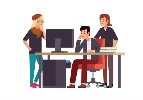 Working Together Vector 