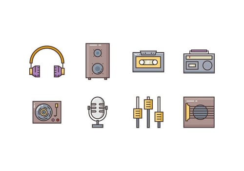 Free Music Icons vector