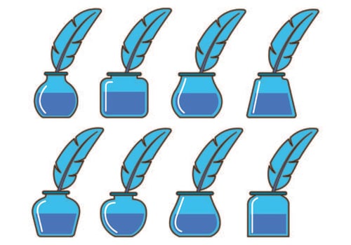 Set Of Inkwell Vectors