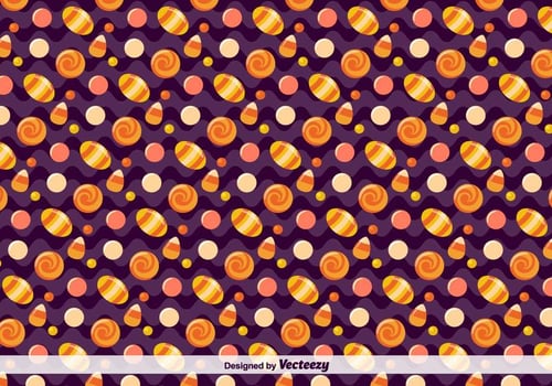 Vector Candy Pattern For Halloween