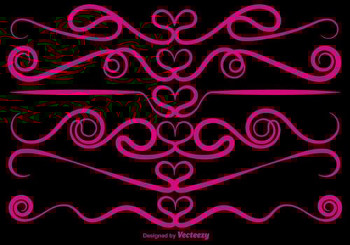 Vector Ornamental Love Dividers