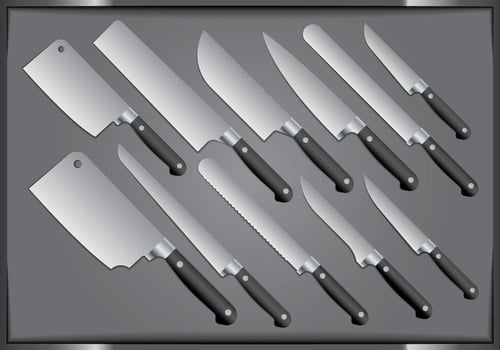 Steel Kitchen Knife vector