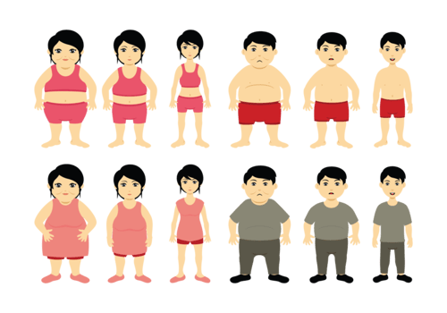 Cartoon Slimming Vector