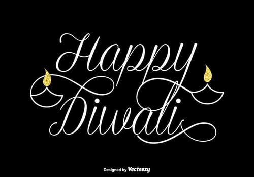Free Happy Diwali Vector Lettering