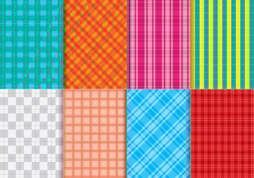 Bright Flannel Pattern Vectors