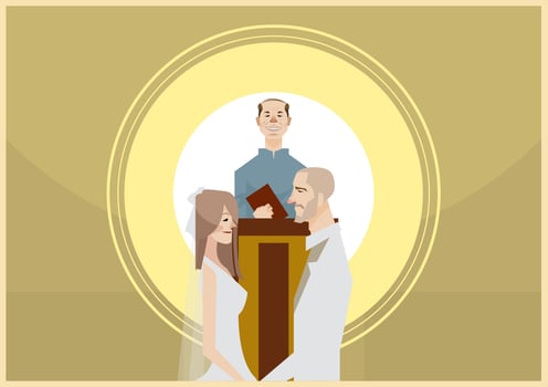 Wedding Ceremony Illustration vector