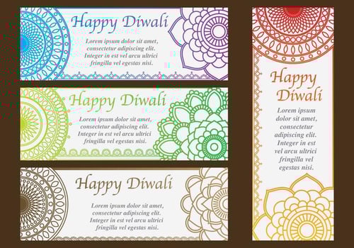 Diwali Invitations vector