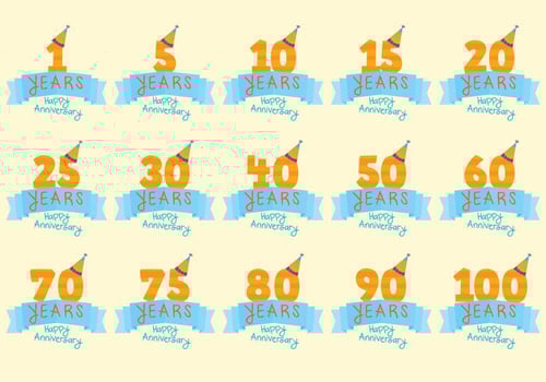 Celebratory Anniversary Badge Vectors 