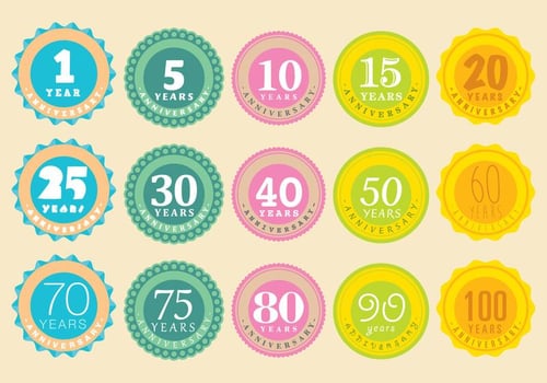 Anniversary Badge Vectors 
