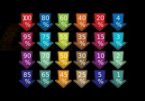 Arrow Labels With Percents vector