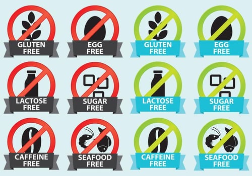 Ingredients Labels vector