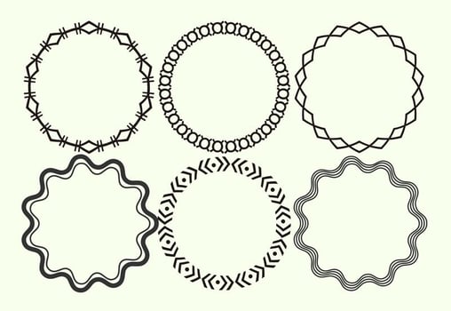 Round Decorative Vector Frames