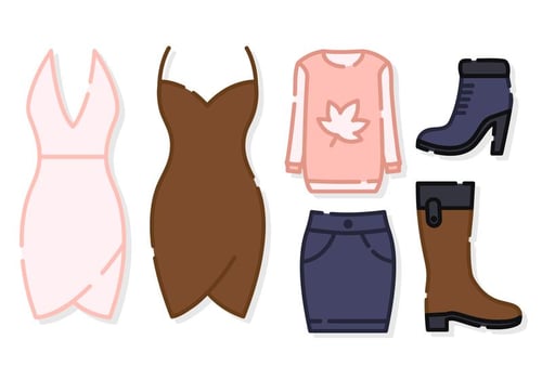 Cute Women Clothes Vector