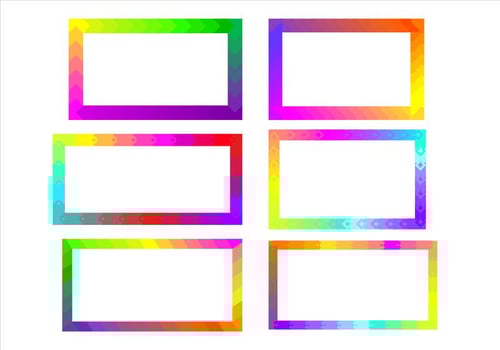 Rainbow Funky Frames Free Vector
