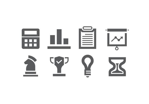 Set of business icons vector