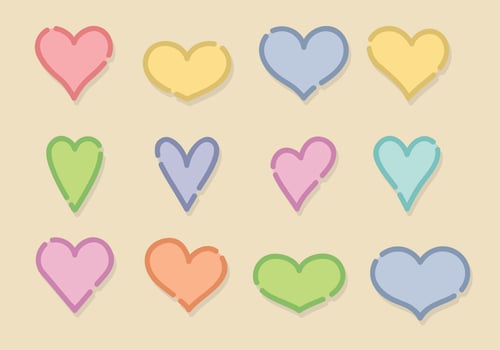 Free Cute Hearts Vector