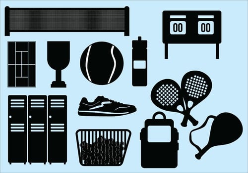 Simple Black Padel Vector