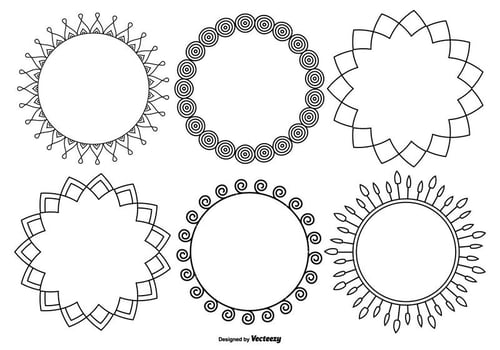 Funky Decorative Frame Collection vector