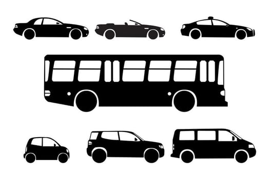 Silhouette City Cars  vector