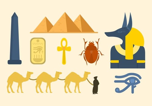 Flat Egypt Vectors