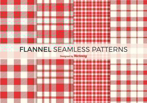Free Red Flannel Vector Patterns