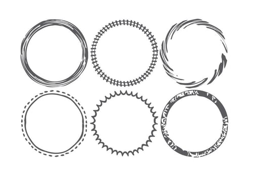 Funky Messy Frames Collection vector