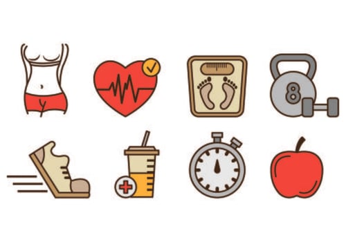Icons Of Slimming and Health  vector