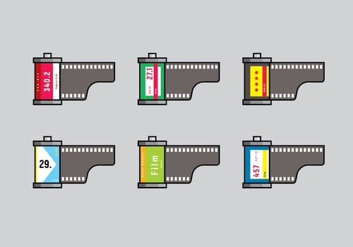 Vintage Film Canister Vectors 