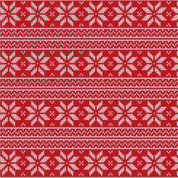 Red Christmas Fabric Vector Pattern